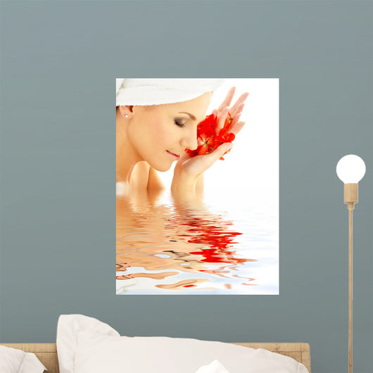Lady with Red Petals