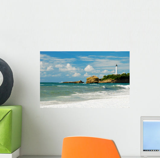 Lighthouse near Biarritz Wall Mural
