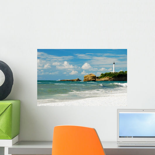 Lighthouse near Biarritz Wall Mural