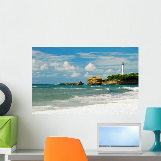 Lighthouse near Biarritz Wall Mural