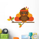 Cute Turkey Branch Vector Wall Decal