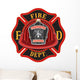 Fire Department Cross Volunteer Wall Decal