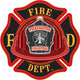 Fire Department Cross Volunteer Wall Decal