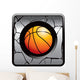 Basketball Silver Cracked Web