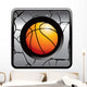 Basketball Silver Cracked Web