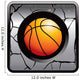 Basketball Silver Cracked Web