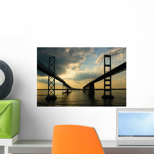 Passing Under the Chesapeake Bay Bridges Wall Mural
