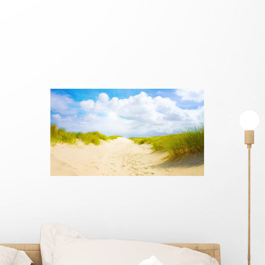 Idyliische summer landscape in the North Sea Wall Mural