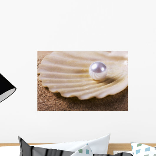 pearl on the seashell Wall Mural