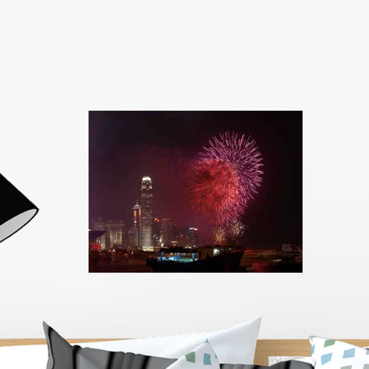 Fireworks Hong Kong China Wall Decal Design 2