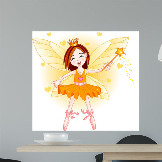 Little orange fairy Wall Decal