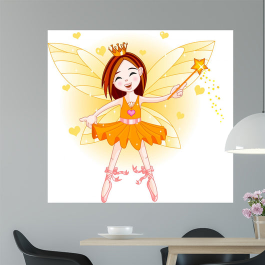 Little orange fairy Wall Decal