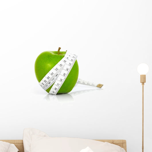 Green apples measured the meter, sports apples Wall Decal