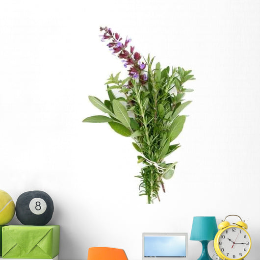 fresh herbs - rosemary, sage, oregano Wall Decal
