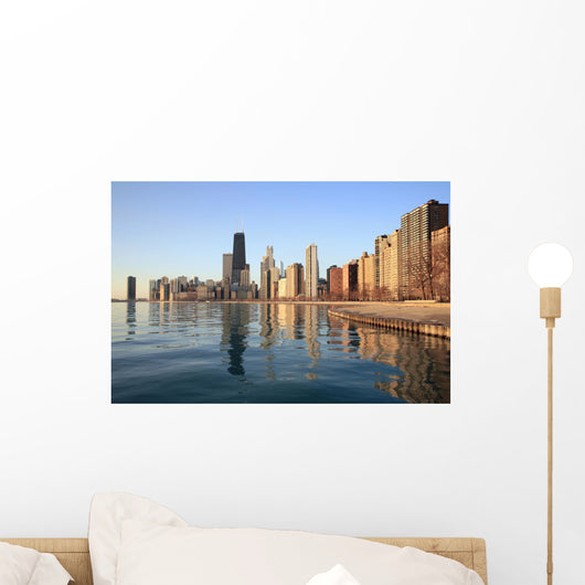 Chicago Skyline at Dawn Wall Mural