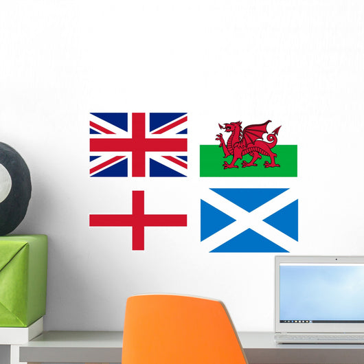 Uk Flags Wall Mural