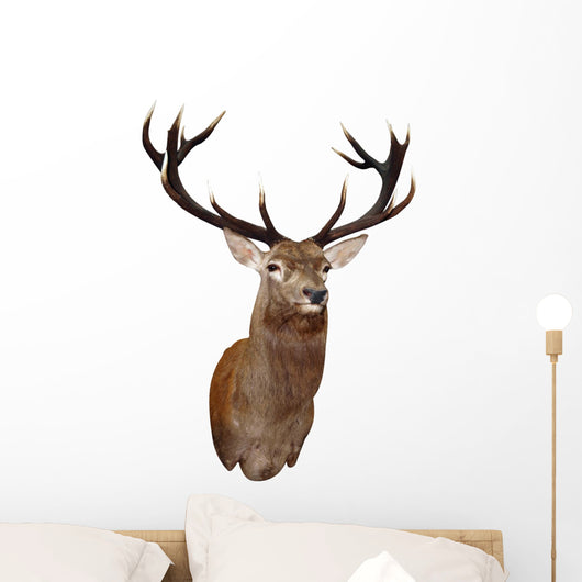 14 Point Sika Stags Head With Path Wall Decal
