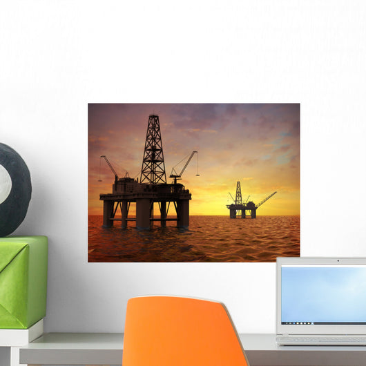 Oil rigs Wall Mural