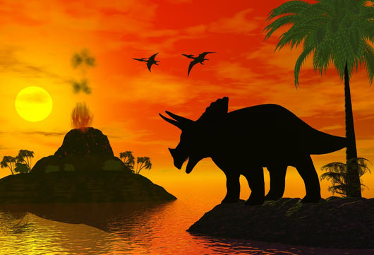 Dinosaur World 3d Illustration Wall Mural