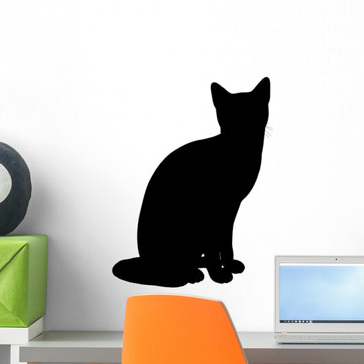 Cat Illustration Silhouette Wall Decal