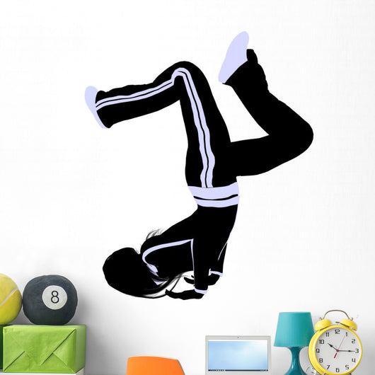 Female Urban Dance Illustration Wall Mural