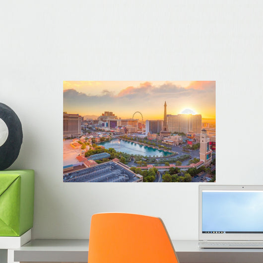Aerial Las Vegas Strip Sunset Wall Decal
