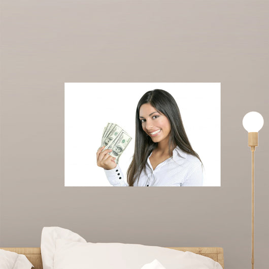 Beautiful Success Businesswoman Holding