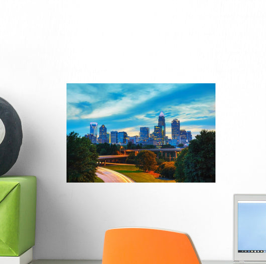 Overview Downtown Charlotte NC Wall Decal