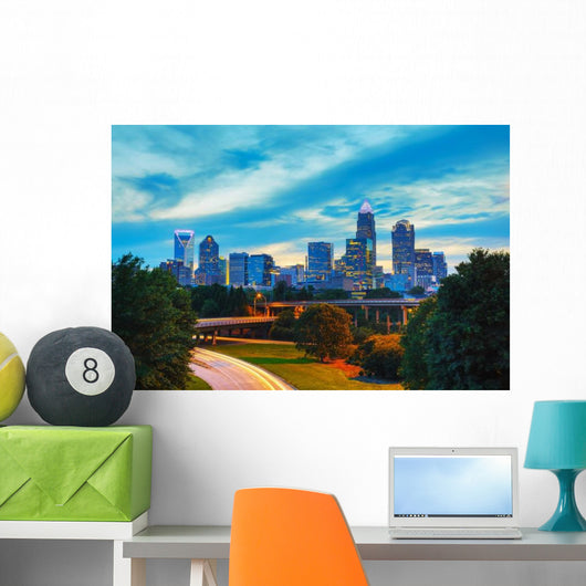 Overview Downtown Charlotte NC Wall Decal