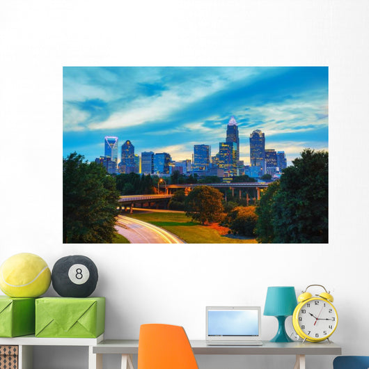 Overview Downtown Charlotte NC Wall Decal