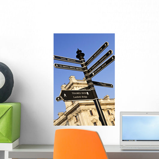 Signpost in London Wall Mural