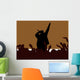 rap music illustration Wall Mural