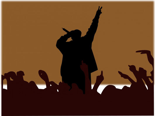 rap music illustration Wall Mural