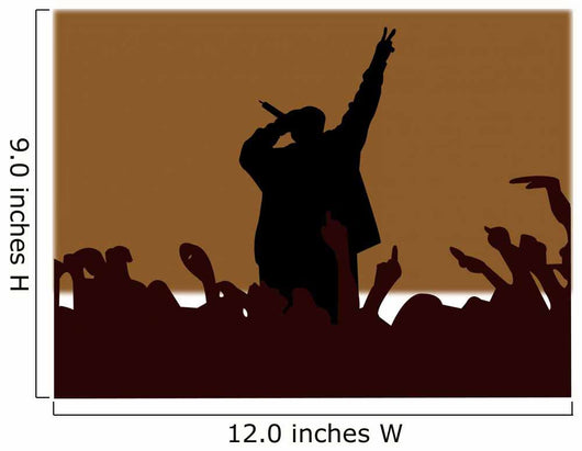 rap music illustration Wall Mural