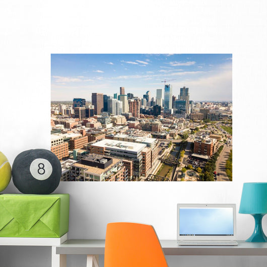 Denver Cityscape Aerial Wall Decal