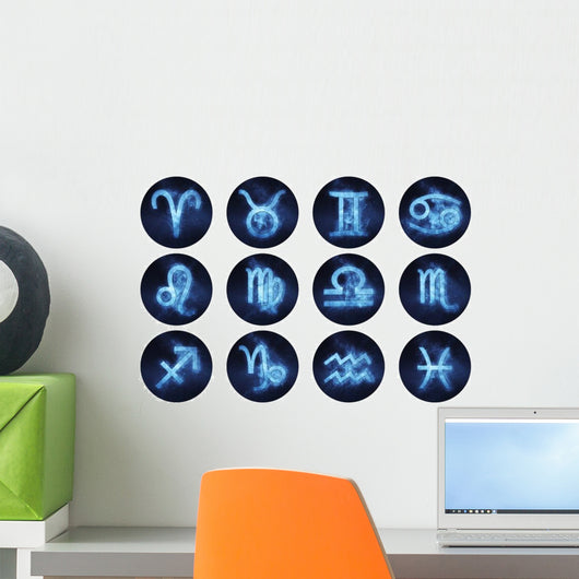 Astrological Symbols Zodiac Signs Wall Decal Sticker Set