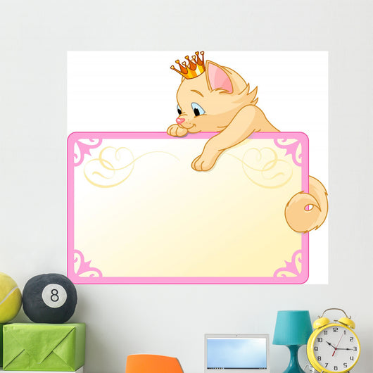 Princess Cat Door Wall Decal
