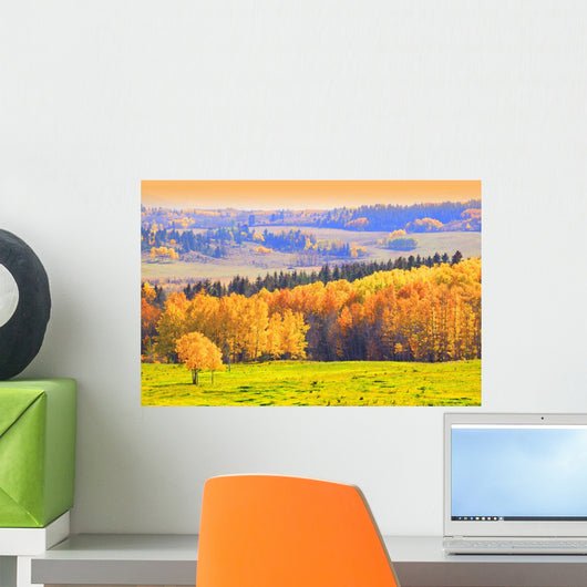 Countryside In Autumn Wall Mural