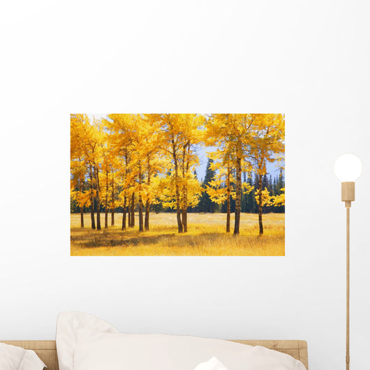 Trees In Autumn Wall Mural