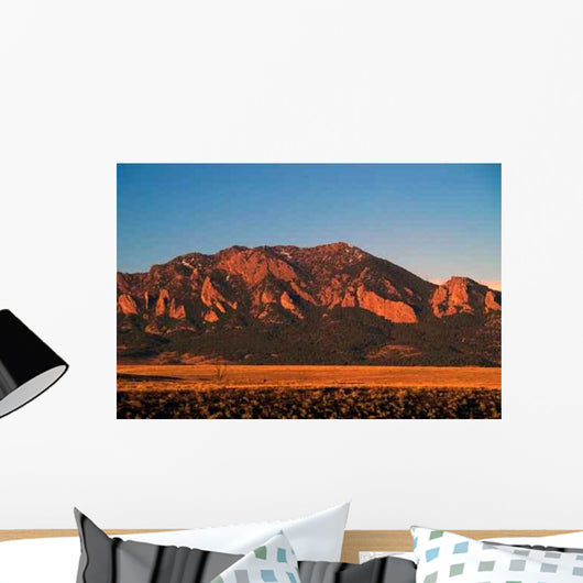 Mountain Peaks Boulder Colorado Wall Decal Design 2