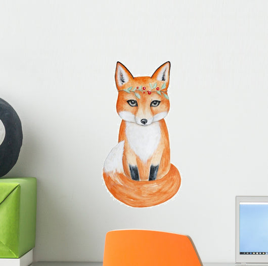 Cute Boho Fox Wall Decal