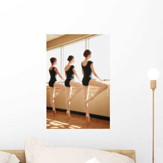 Three Women Practicing Dance Wall Mural