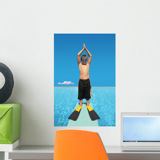 Child Prepares To Dive Wall Mural