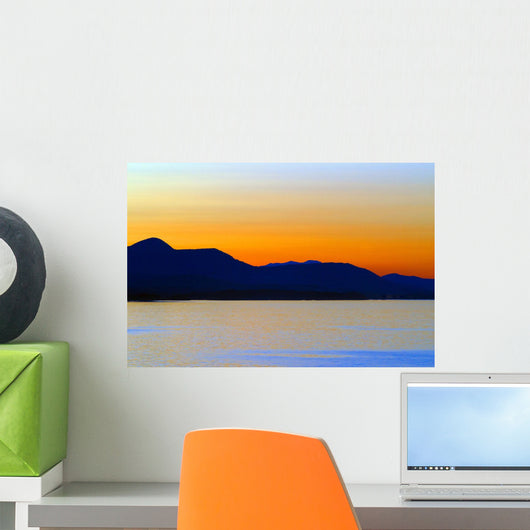 A Mountain Silhouette Wall Mural