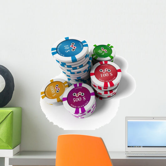 Casino Chips Wall Decal