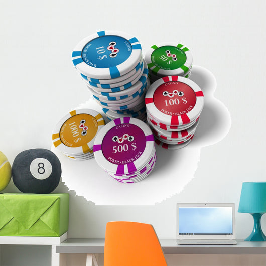 Casino Chips Wall Decal