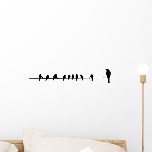 Birds on Wire Wall Decal