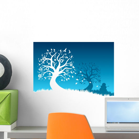 winter trees Wall Mural