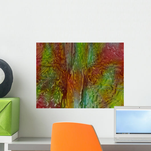 Green And Red Ripples Wall Mural