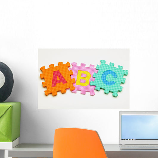 Foam Alphabet Shapes Wall Mural